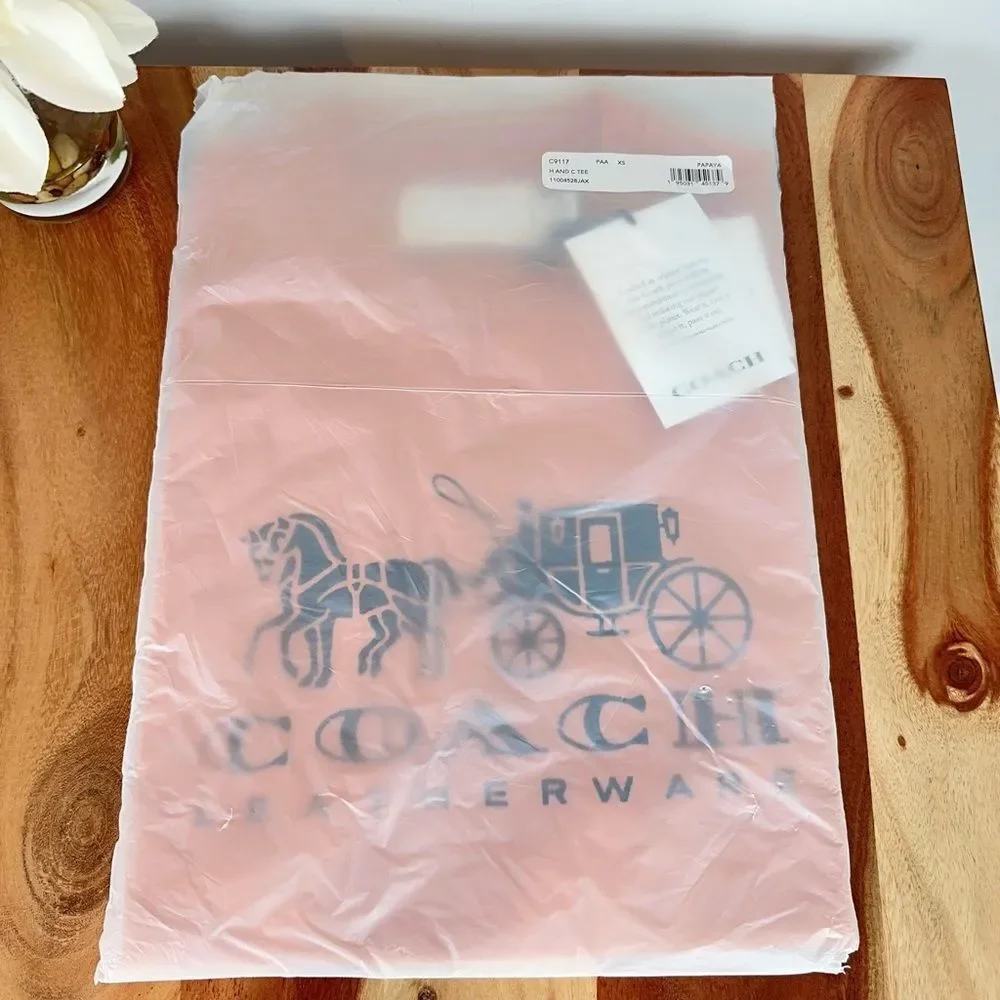 NWT Coach Horse And Carriage T Shirt In Organic Cotton size‎ XS